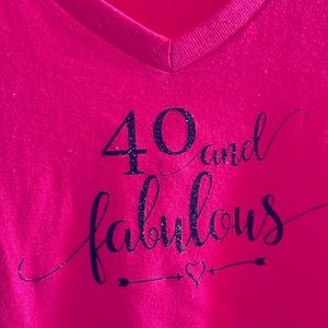 40th Birthday Custom T shirt SZ (S)